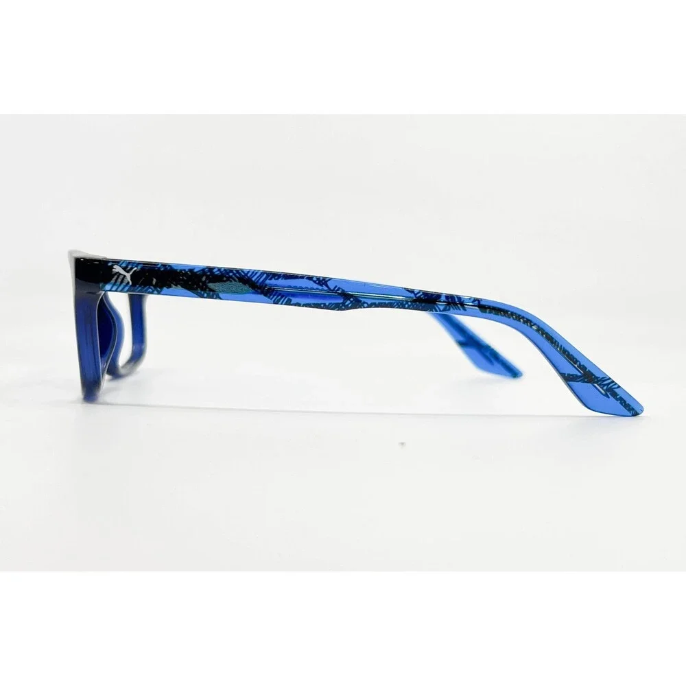 Puma Eyeglasses Kids Blue PJ0009O 001 Rectangular Full Rim 49-16-130